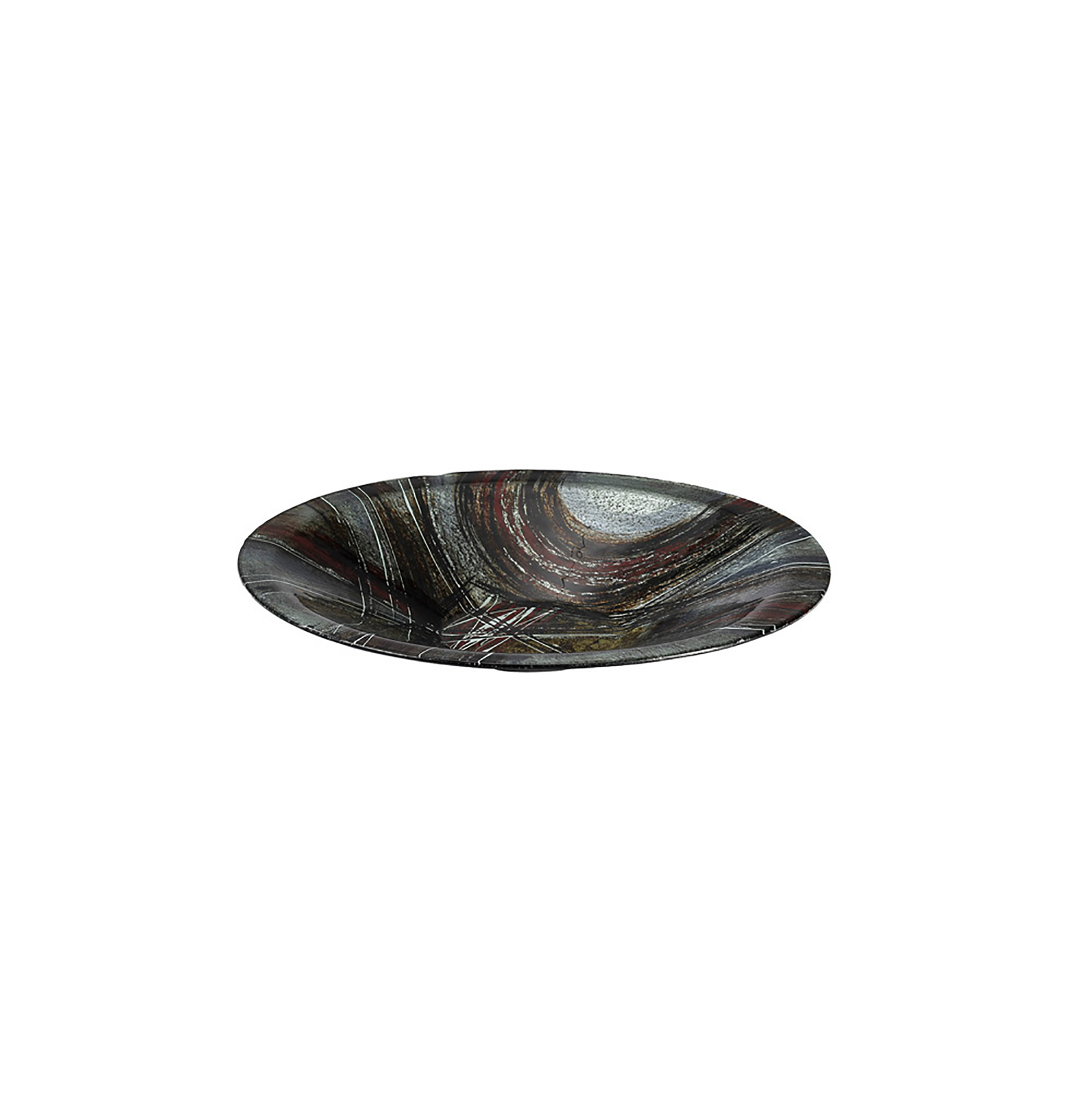 IL70367  Lyra Glass Art Platter Round